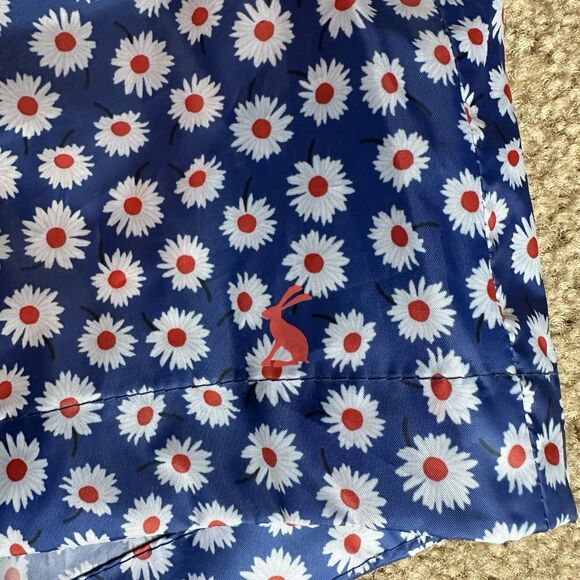 Joules Golightly Blue Daisy Packaway Waterproof Rain Jacket Coat Size US 8 WM - Picture 8 of 11
